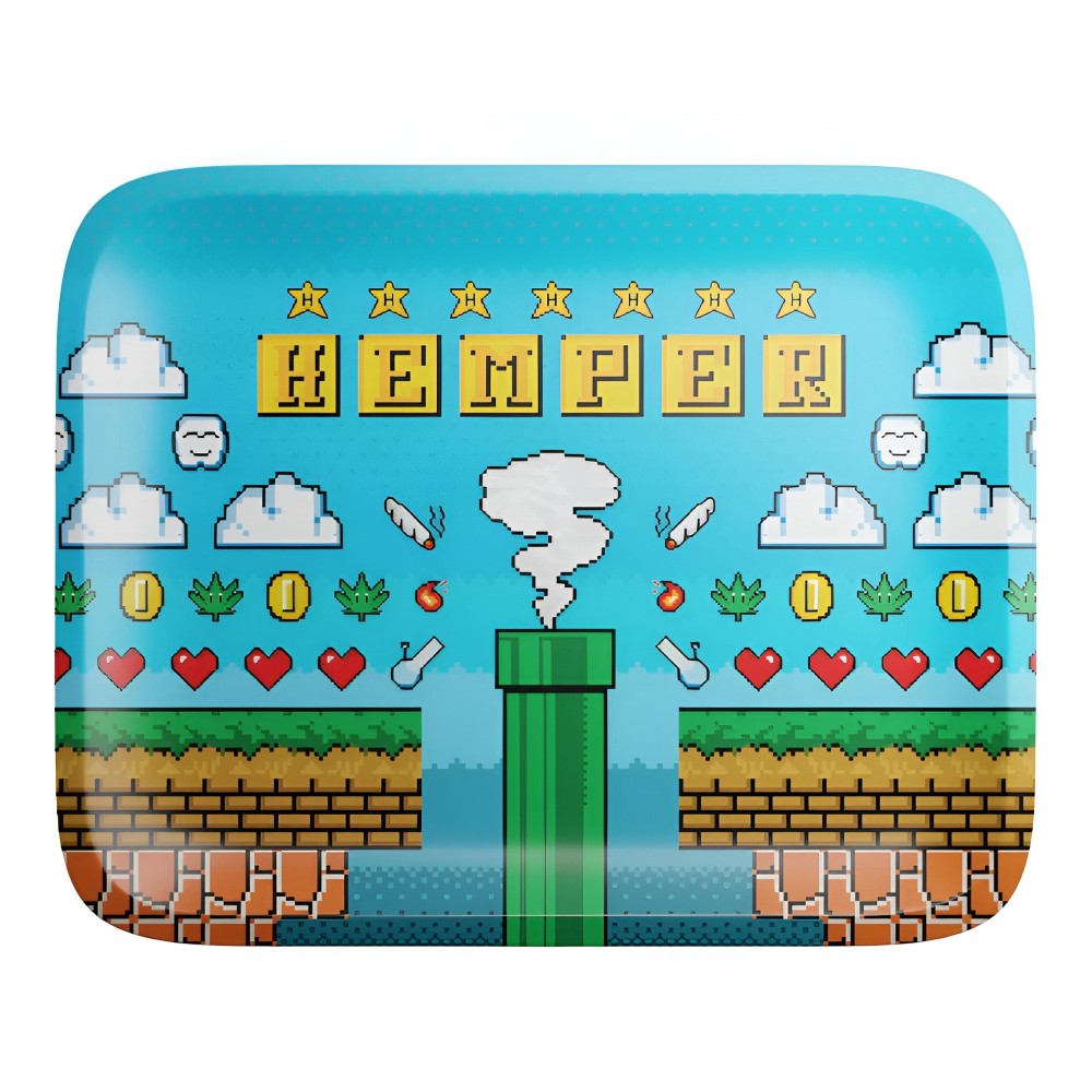 Hemper Retro Gaming Mini Rollbrett LBV Tablett zum Rollen