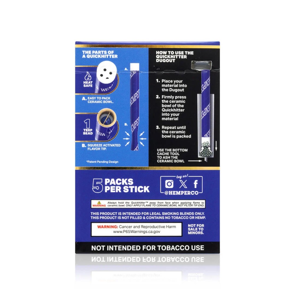 Quick Hitters Dugout Pack Hemper Blueberry Hemper Produits