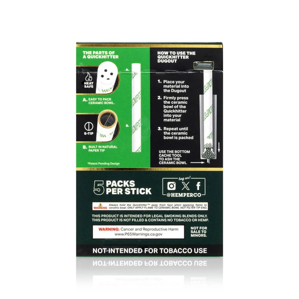 Quick Hitters Dugout Pack Hemper Natural Hemper Produkte