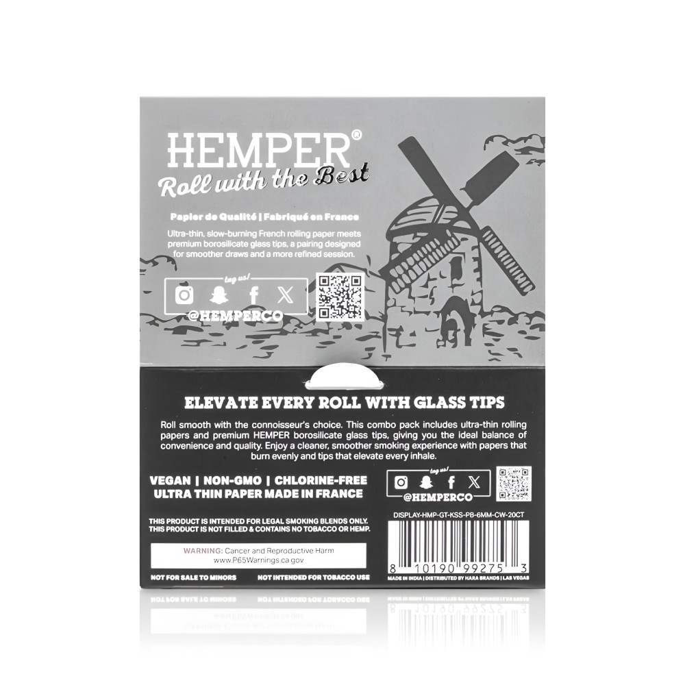 Rolling Papers White + Glasfilter 6 mm Hemper Hemper Produkte