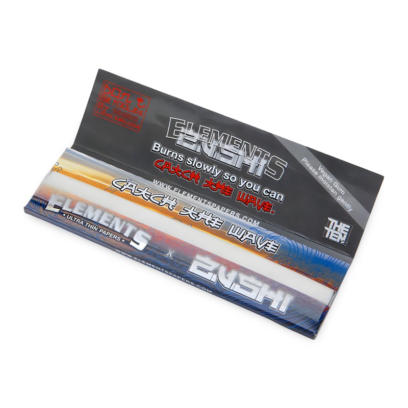 Carton de feuille à rouler Elements X Zushi King Size Wide Elements Papers Produits