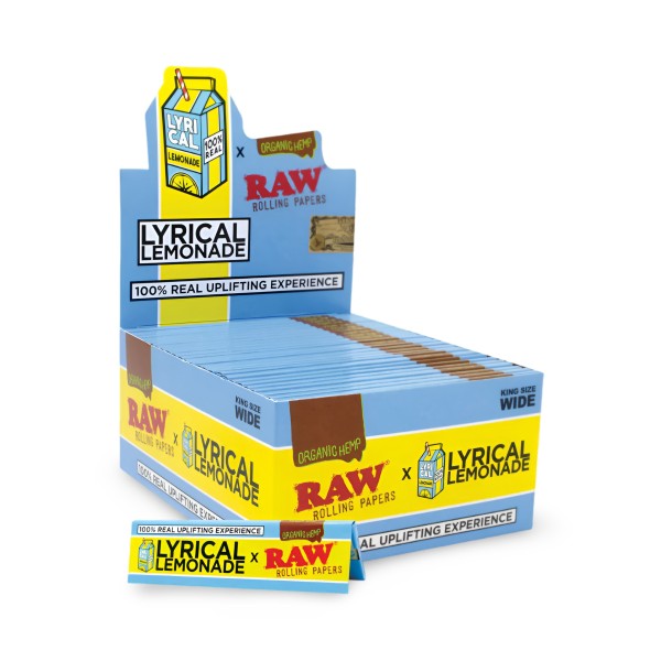 Carton of Rolling Sheets RAW x Lyrical Lemonade King Size Wide RAW Smoking accessories