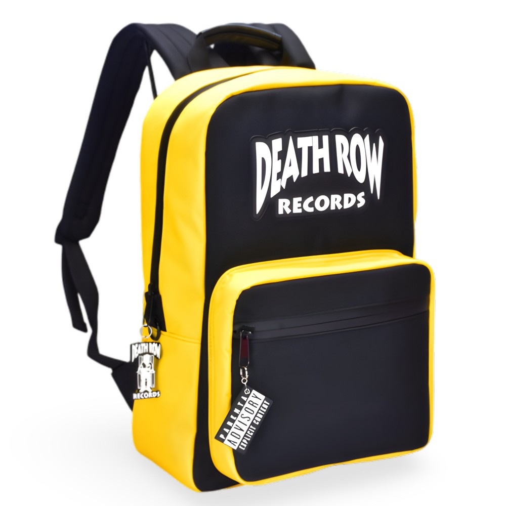 Smell-Proof Backpack: Black and Yellow "Death Row" Death Row Products