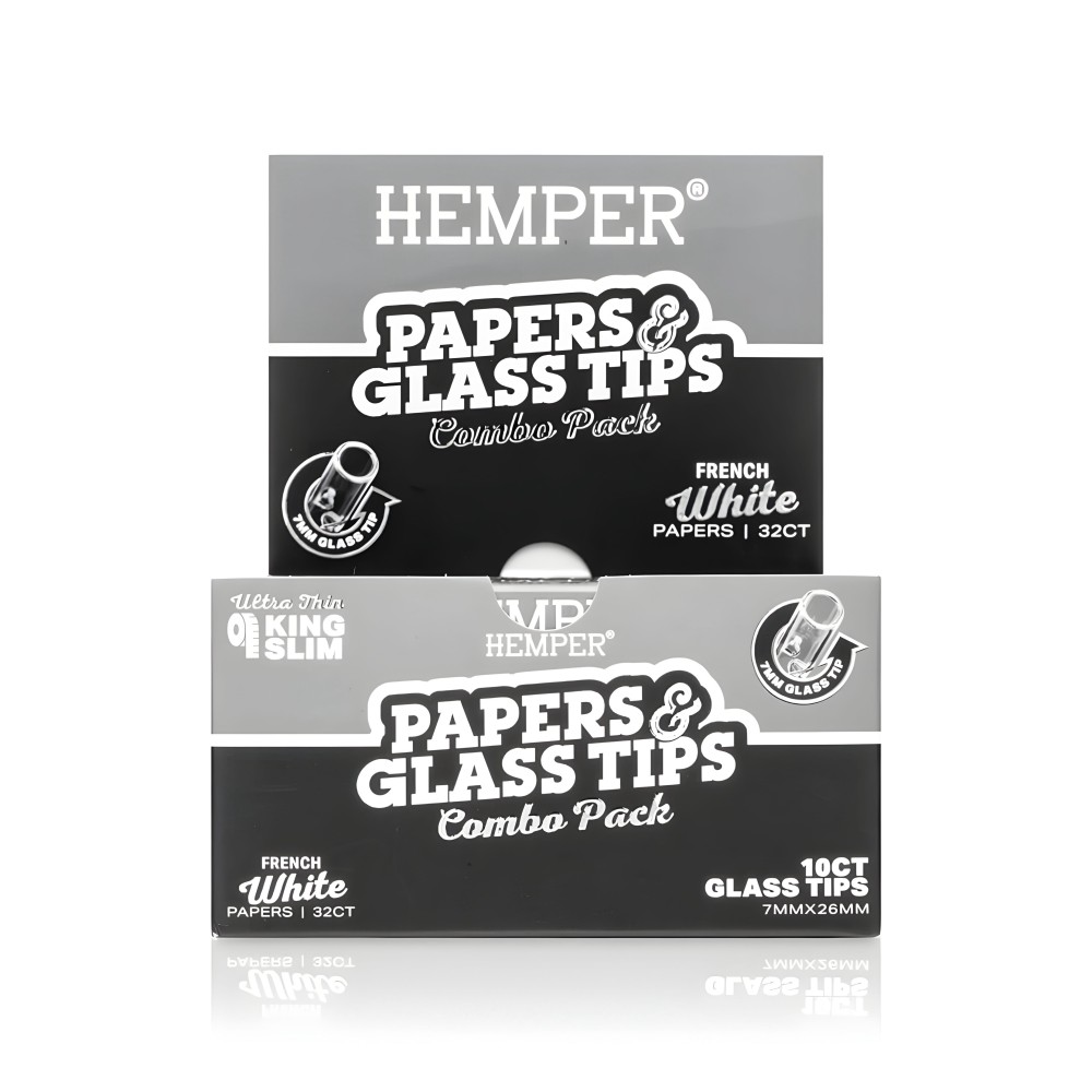 Carton de feuilles à rouler White + Filtres en verre 7 mm Hemper Hemper Produits
