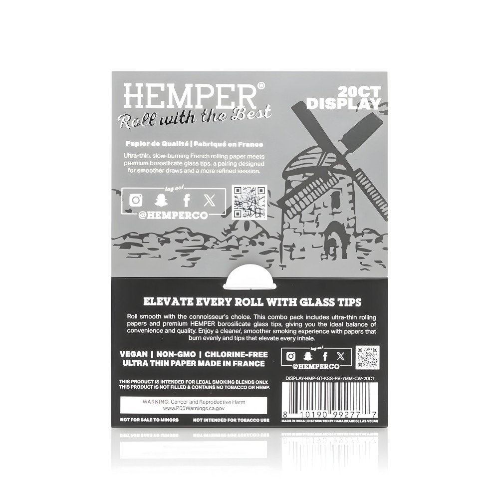 White-Blättchen + 7-mm-Glasfilter von Hemper Hemper Produkte