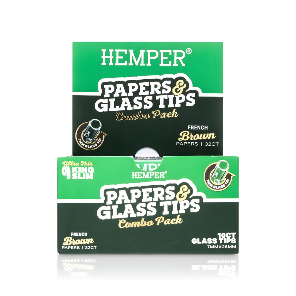 Packung Brown-Rollpapier + 7-mm-Glasfilter von Hemper Hemper Produkte
