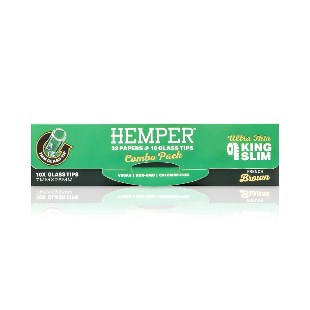 Brown Rolling Papers + 7 mm Hemper Glass Filters Hemper Products