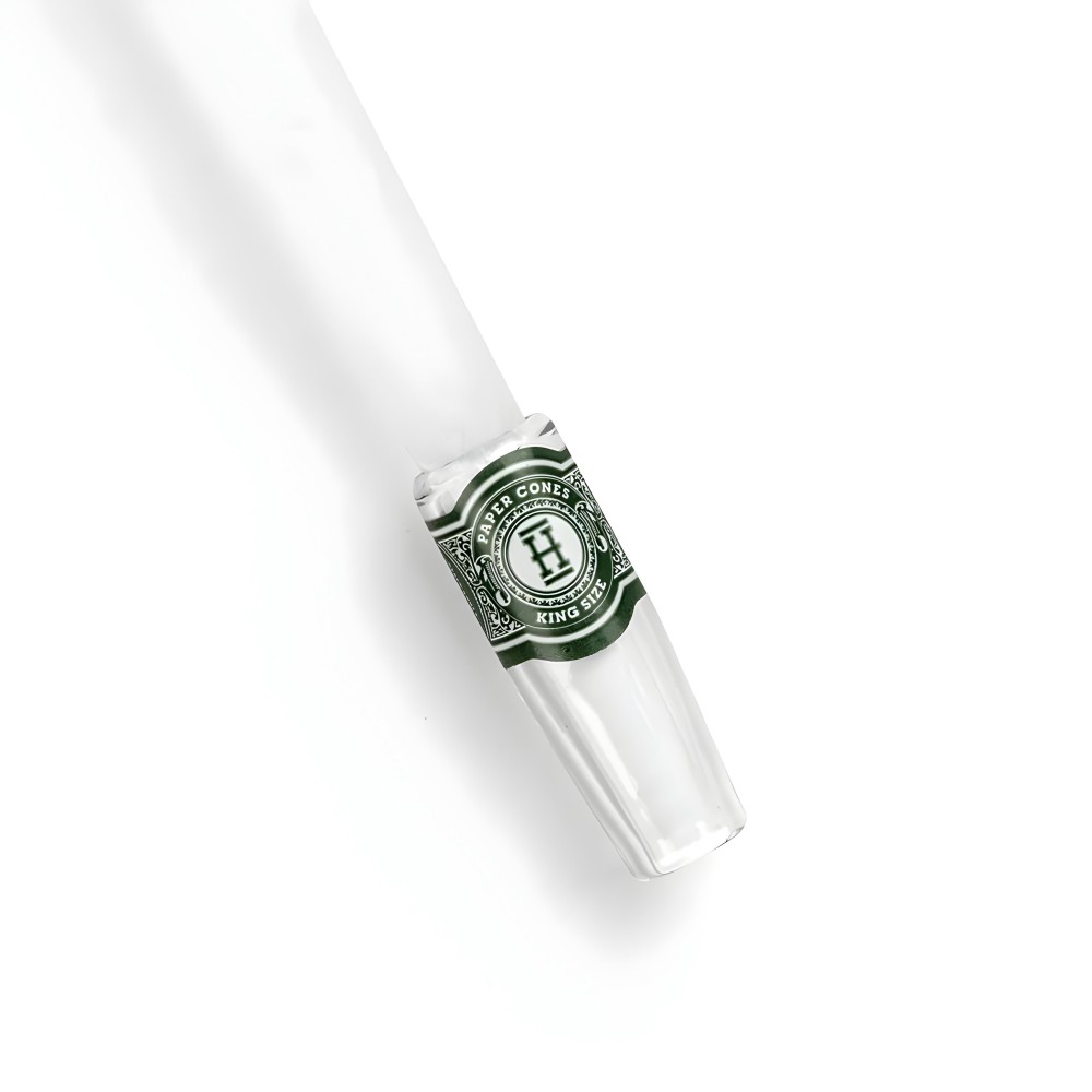 Hemper King Size Glas-Spitzen-Papierkegel, weiß Hemper Raucherzubehör