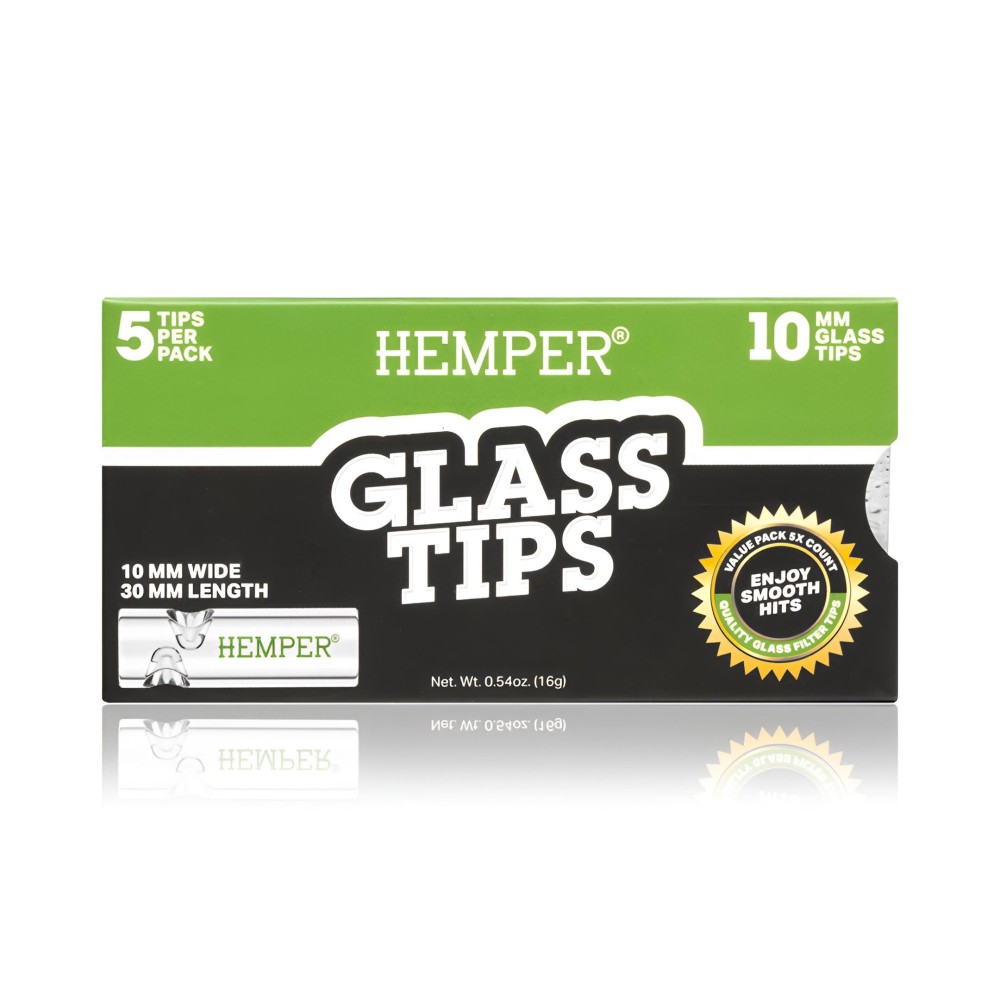 Hemper 10mm Glass Filters (5-pack) Hemper Filters (activated carbon, cardboard, cellulose and others)