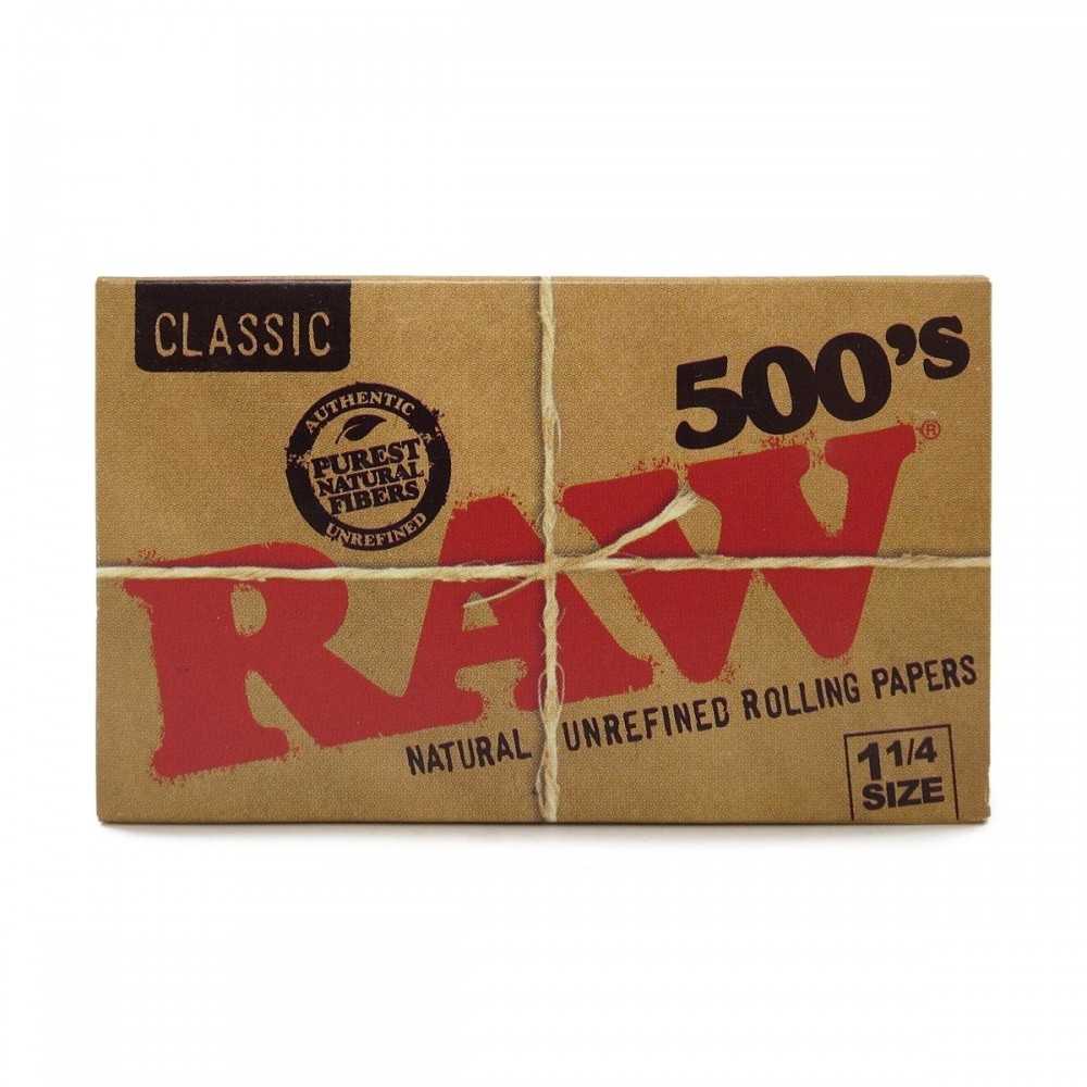 Raw 500's Classic 1 1/4 (500 pièces) RAW Feuille à rouler