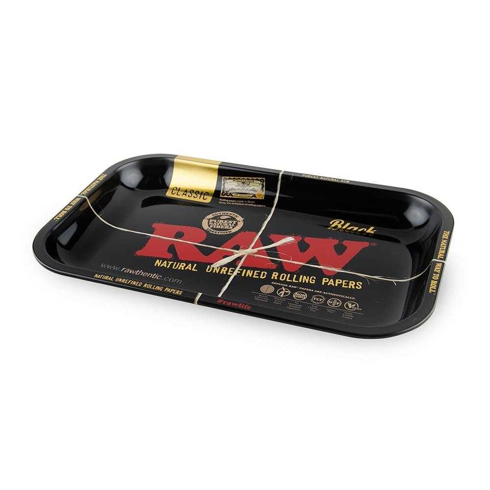 Raw Black" rolling tray Small RAW Rolling tray