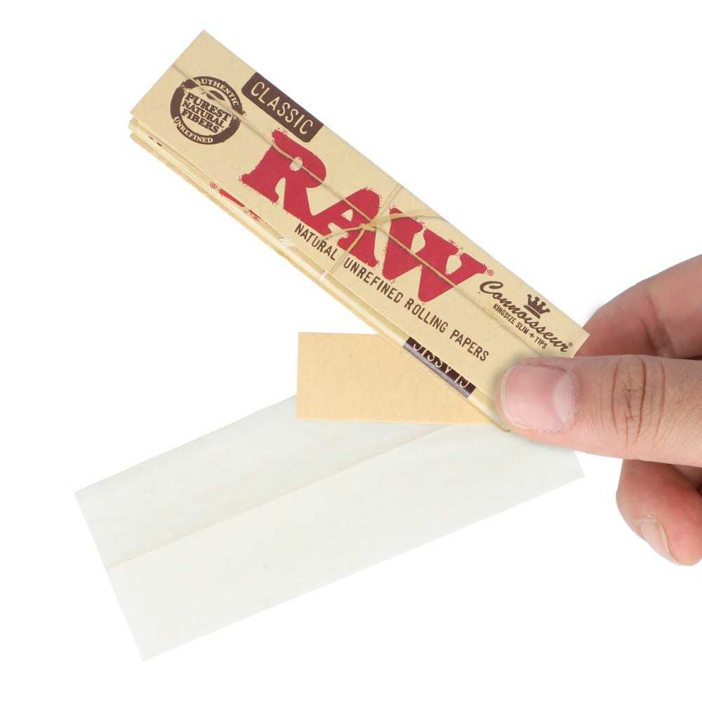 Carton Raw Slim Connoisseur + Tips (carton) RAW Rolling sheet