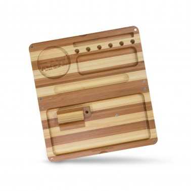 BACK FLIP Striped magnetic wooden rolling tray RAW Rolling tray