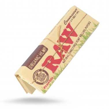Raw Organic Hemp Connoisseur Small 11/4 + tips RAW Blatt zum Rollen
